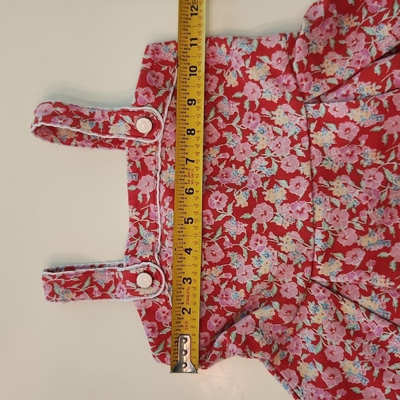 Janie Jack Red and Pink Floral Sleeveless Dress Size Small - Picture 8 of 10
